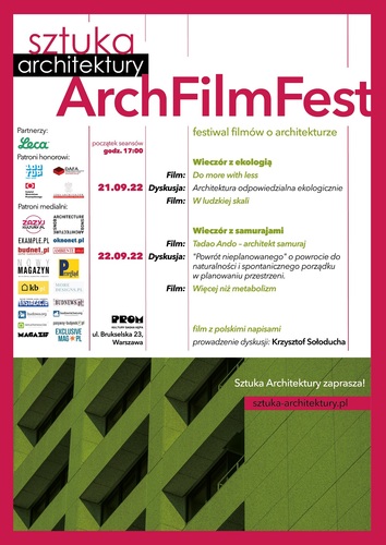 ArchFilmFest powraca do kalendarza wydarzeń architektonicznych. Pierwszy przystanek: Warszawa